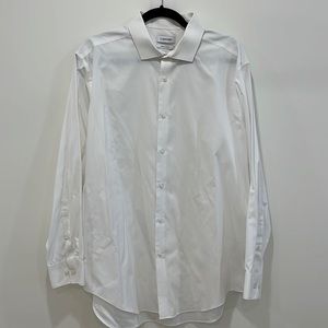 Calvin Klein white button up dress shirt